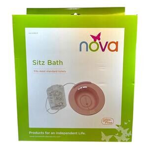 Nova Sitz Bath Toilet Seat Basin w/ Bag & Tubing Latex-Free NEW in Box